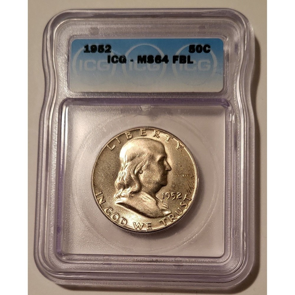 1952 Franklin Half Dollar MS64 FBL ICG